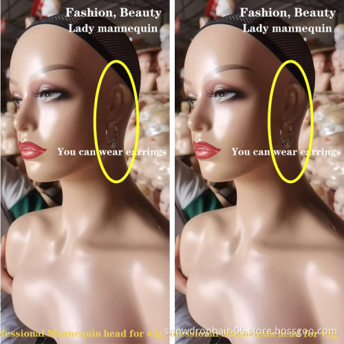 Julianna mannequins female realistic pretty makeup mannequin head with shoulders mannequin head for wig display
